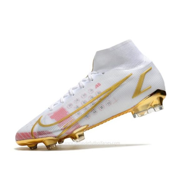 Nike Mercurial Superfly VIII Elite DF FG Blanco Rosado Rojo